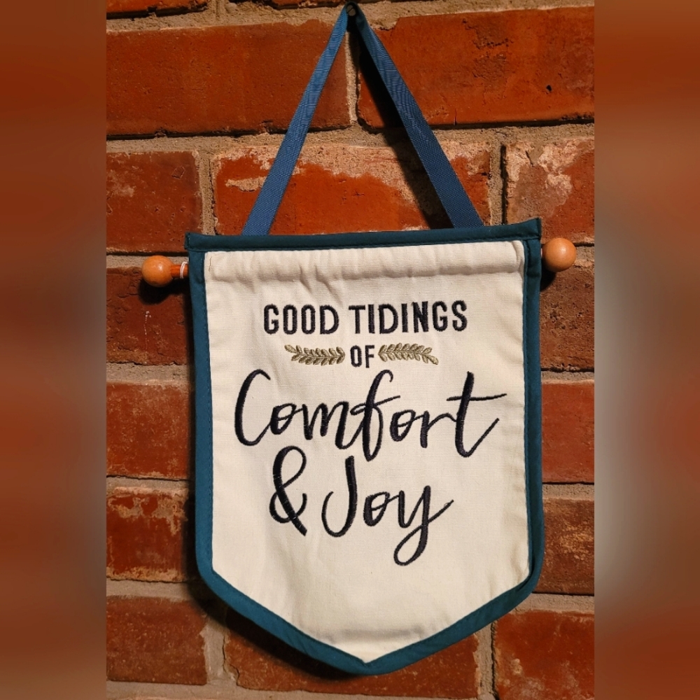 Embroidered Christmas Door Hanger